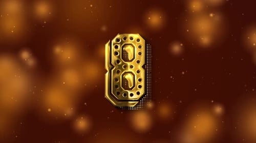 Elegant Gold Countdown with Sparkling Bokeh Background