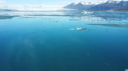 Melting Ice in Jokulsarlon Glacier Lagoon Huge Icebergs Are Drifting In Calm Water Arctic Nature Ice