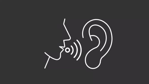 Animación de línea blanca para oyentes activos