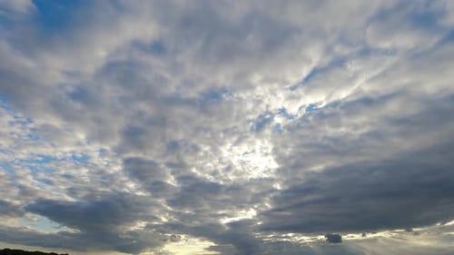 Dramatic Cloudscape at Sunrise or Sunset, Wide Shot