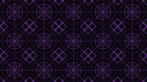 Mandala à fleurs rayonnantes abstraites violettes Vj Loop V5