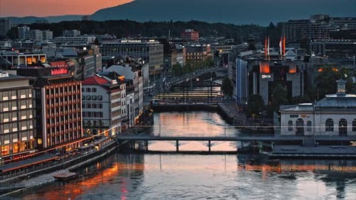Skyscrapers Over a River