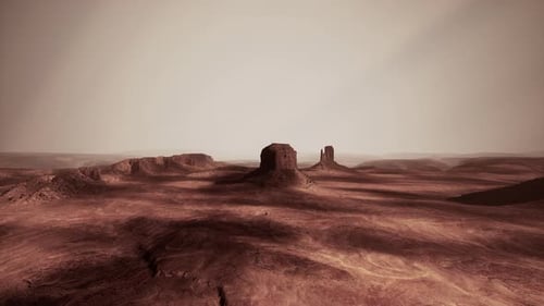 Une vue aérienne époustouflante d'un paysage désertique généré par ordinateur