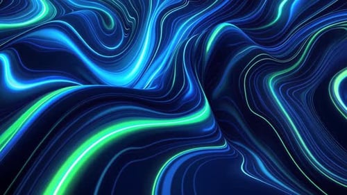 Blue And Green Retro Lines Pattern Background