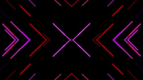 Abstract Neon Glowing Lines Geometric Seamless Background Loop