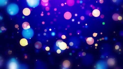 Blurred glowing bokeh lights.