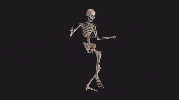 Skeleton Creeping Walk Cycle Loop 02, Elements Motion Graphics ft ...