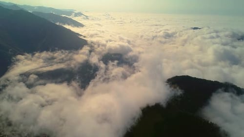 Sea of Clouds Landscape From Mountains