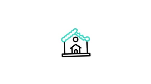 Animiertes Gingerbreadhouse-Symbol