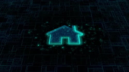 Hintergrund der animierten Nachrichtenpräsentation des Cybersicherheitssystems der digitalen Technologie. mz\_697