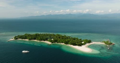 Beach Resort with White Sandy Beach in Samal Davao Philippines