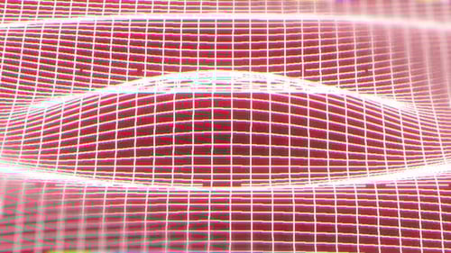 Dynamic Futuristic Wireframe Grid Surface Wave Loop