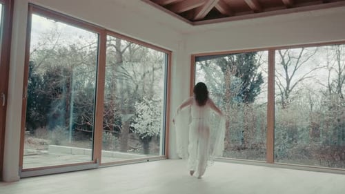 Contemporary Dancer in a Studio