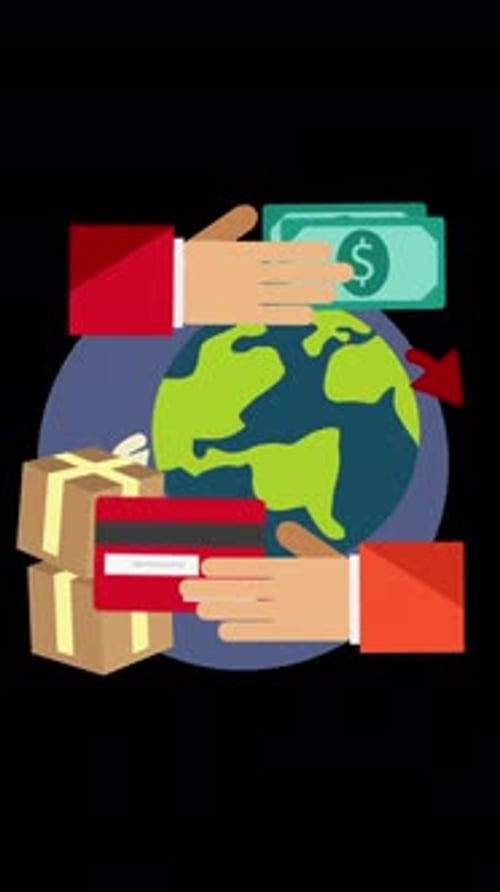 Products Are Shipped From All Over The World Via Cash And Card Payment Methods Vertical Alpha