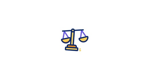 Animated Justice Scale Icon Animation