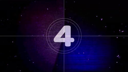 Retro Grunge Cinematic Countdown Timer with Noise