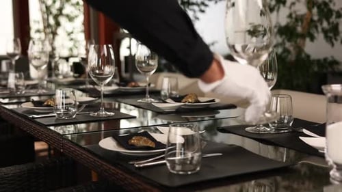 Service in a premium class restaurant