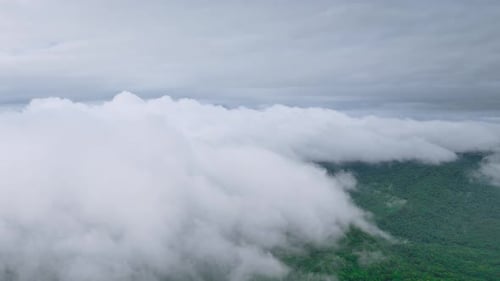 Beautiful aerial view of the valley landscape in the morning.