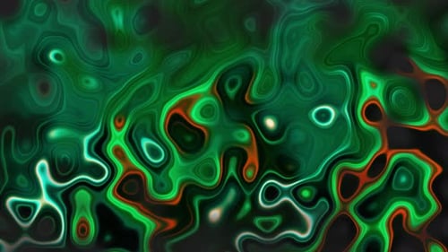 Dynamic Abstract Fluid Green Background Animation