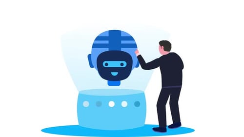 Engenheiro trabalhando em realidade virtual, robótica, inteligência artificial, tecnologia, animação