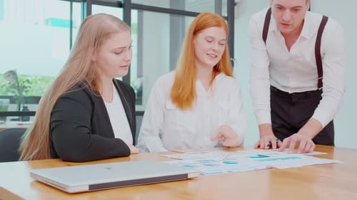 Group of business people meeting team for planning and strategy marketing at office.