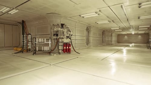 Industrial Equipment Overview Gas System with Safety Indicators