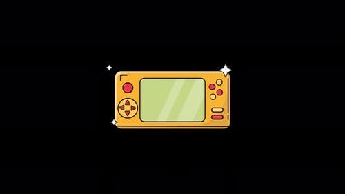Animated Flat Design Portable Gaming Console