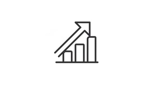 Animated Statistic Rise Linear Icon