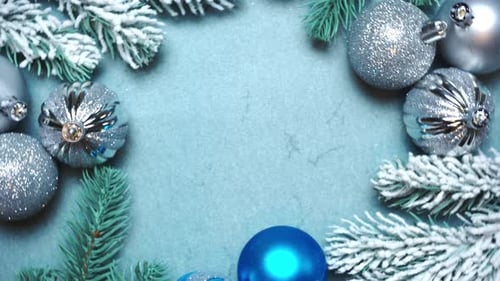 Festive Blue and Silver Christmas Ornament Decoration