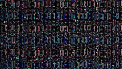 Digital Glitch Wavy Effect Abstract Background