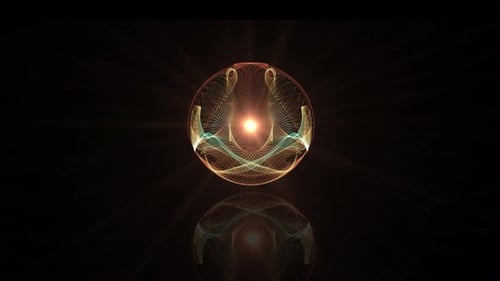 Abstract Futuristic Glowing Sphere Animation Loop Background