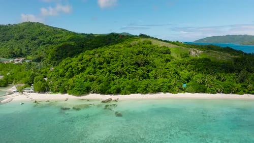 Tropical Island and Clear Turquoise Waters Romblon Philippines