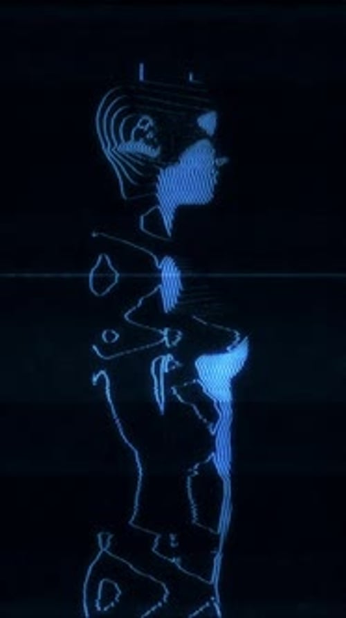 Futuristic Glitch Human Silhouette Animation