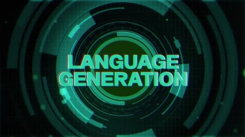 Language Generation Text On Futuristic Cyberspace Background