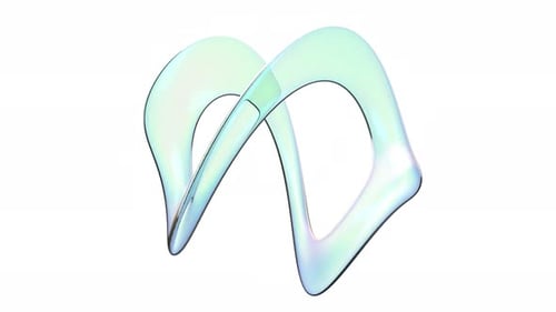 Glass Abstract Knot Able to Loop Endless