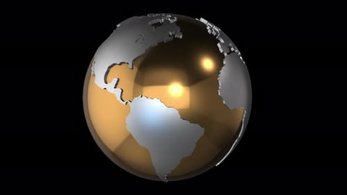 Abstrakte Erde. 3D-Technologie Loop ProRes 4444 A16 Alphakanal