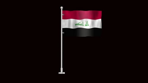 Flagge des Irak weht