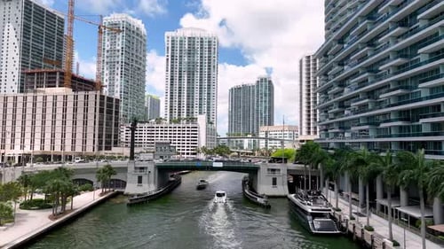 Miami Florida, Miami River aerial