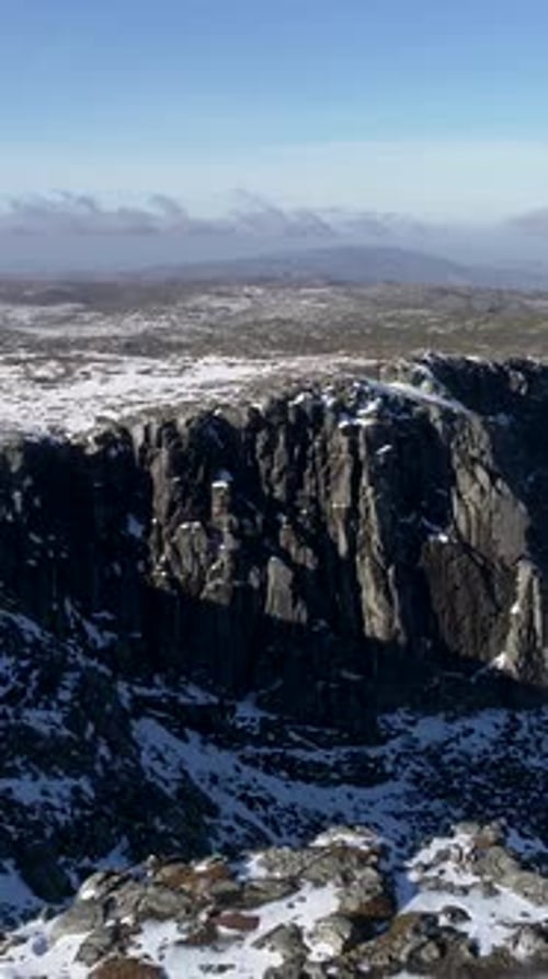 Snow mountain landscape Vertical Video