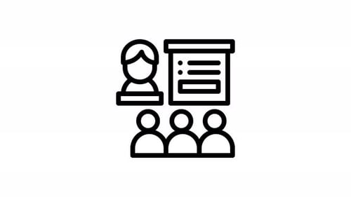 training line icon animation