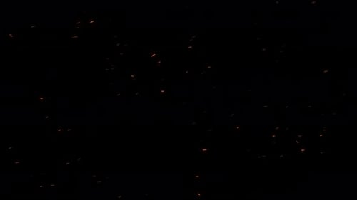 Floating Burning Sparks Abstract Background Loop