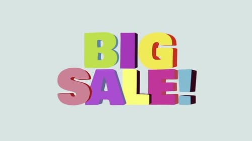 Glitch Effect Big Sale Text Animation