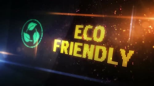 Futuristic Eco Friendly Digital Text Display Animation