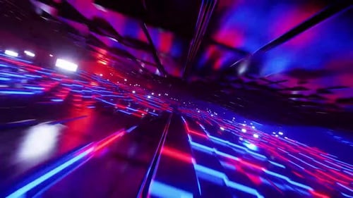 Futuristische Neonrasteranimation für technische Präsentationen oder Veranstaltungen