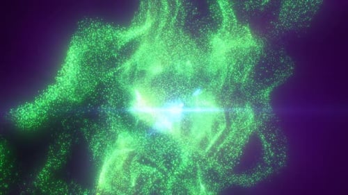 An ethereal green glowing