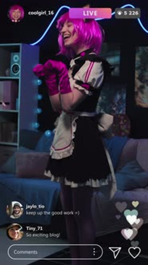 Girl Dancing During Live Stream