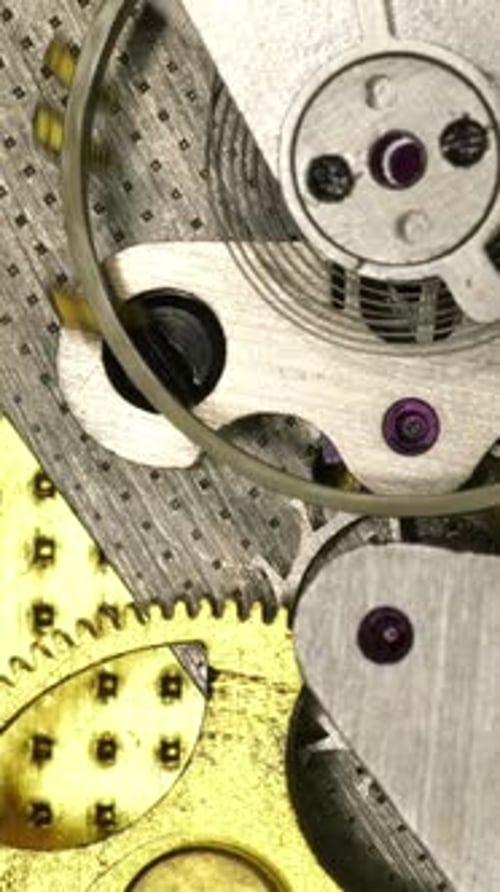 Makrouhrgetriebe, vertikale Ausrichtung