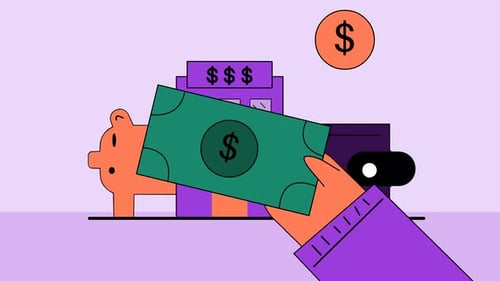 Flat Design Banking And Finance Concept Animation