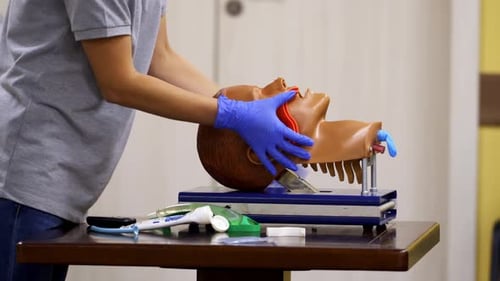 Medical Training Mannequin Procedure in Workplace