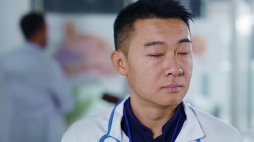 Doctor Close Up in a Hospital Setting